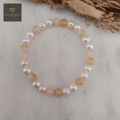 bransoletka-z-kamieni-naturalnych-kwarc-różowy-i-cytryn-i-perły-naturalne-handmade