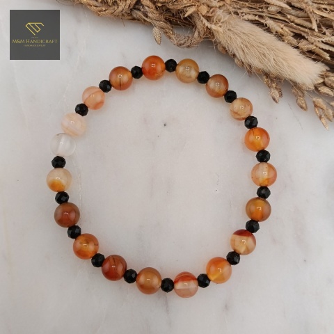 bransoletka-z-kamieni-naturalnych-karneol-i-czarny-turmalin-handmade