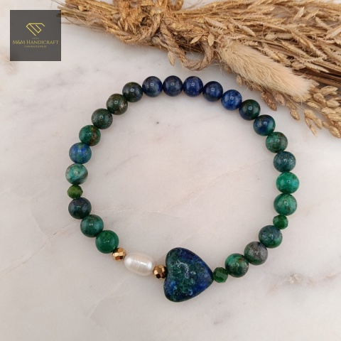 bransoletka-z-kamieni-naturalnych-azuryt-perła-i-jadeit-handmade
