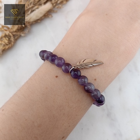 bransoletka-z-kamieni-naturalnych-ametyst-i-kryształ-górski-handmade-na-nadgarstku