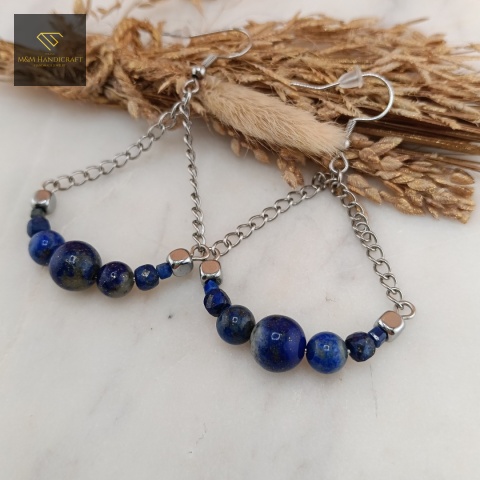 kolczyki-Tajemnica-Nieboskłonu-z-kamieni-naturalnych-lapis-lazuli-hematyt-handmade-zbliżenie-na-kamienie