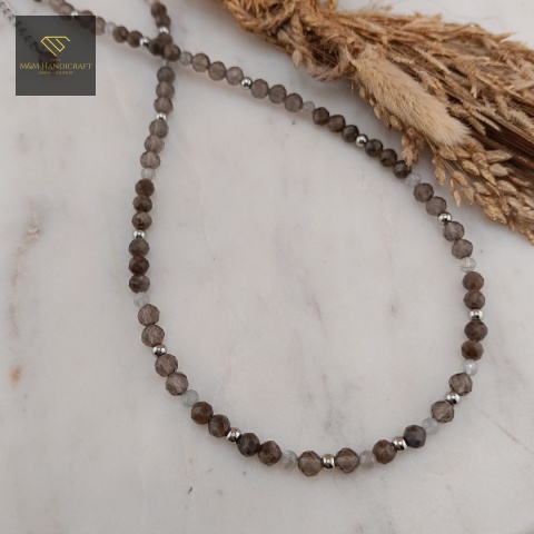 naszyjnik-Latte-z-kamieni-naturalnych-labradoryt-kwarc-dymny-handmade