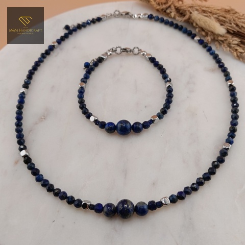 zestaw-biżuterii-Tajemnica-Nieboskłonu-z-kamieni-naturalnych-lapis-lazuli-hematyt-handmade